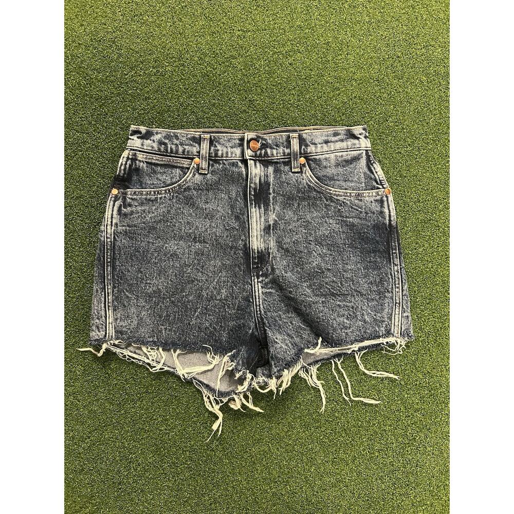 Wrangler Festival Shorts High Rise Women's Size 30 Denim Jean Mid Acid Wash